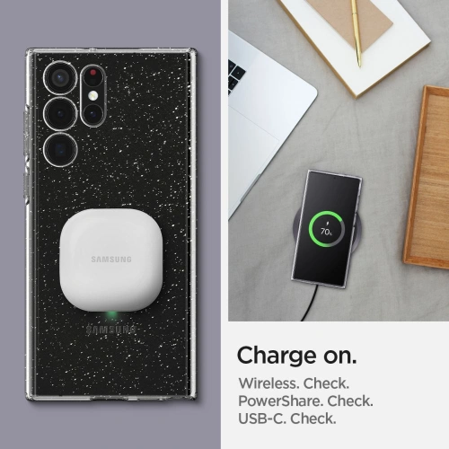 homescreen.pl - Etui Spigen Liquid Crystal Samsung Galaxy S22 Ultra Glitter Crystal