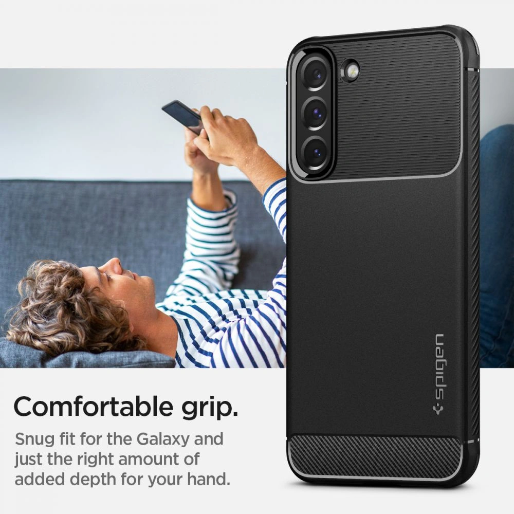Hurtownia GSM - Case Spigen Rugged Armor Samsung Galaxy S22 Matt Schwarz - SPN2088BLK - {ean13} - Hurt
