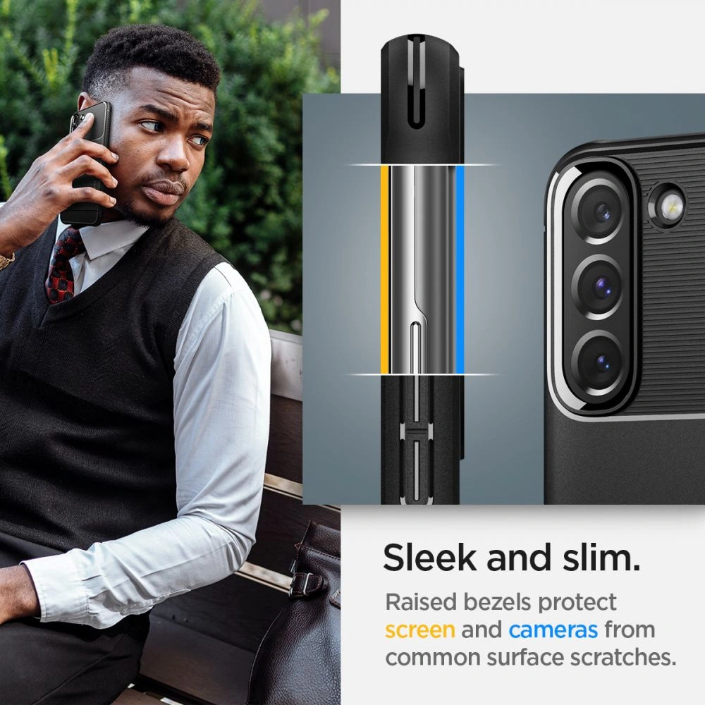 Hurtownia GSM - Case Spigen Rugged Armor Samsung Galaxy S22 Matt Schwarz - SPN2088BLK - {ean13} - Hurt