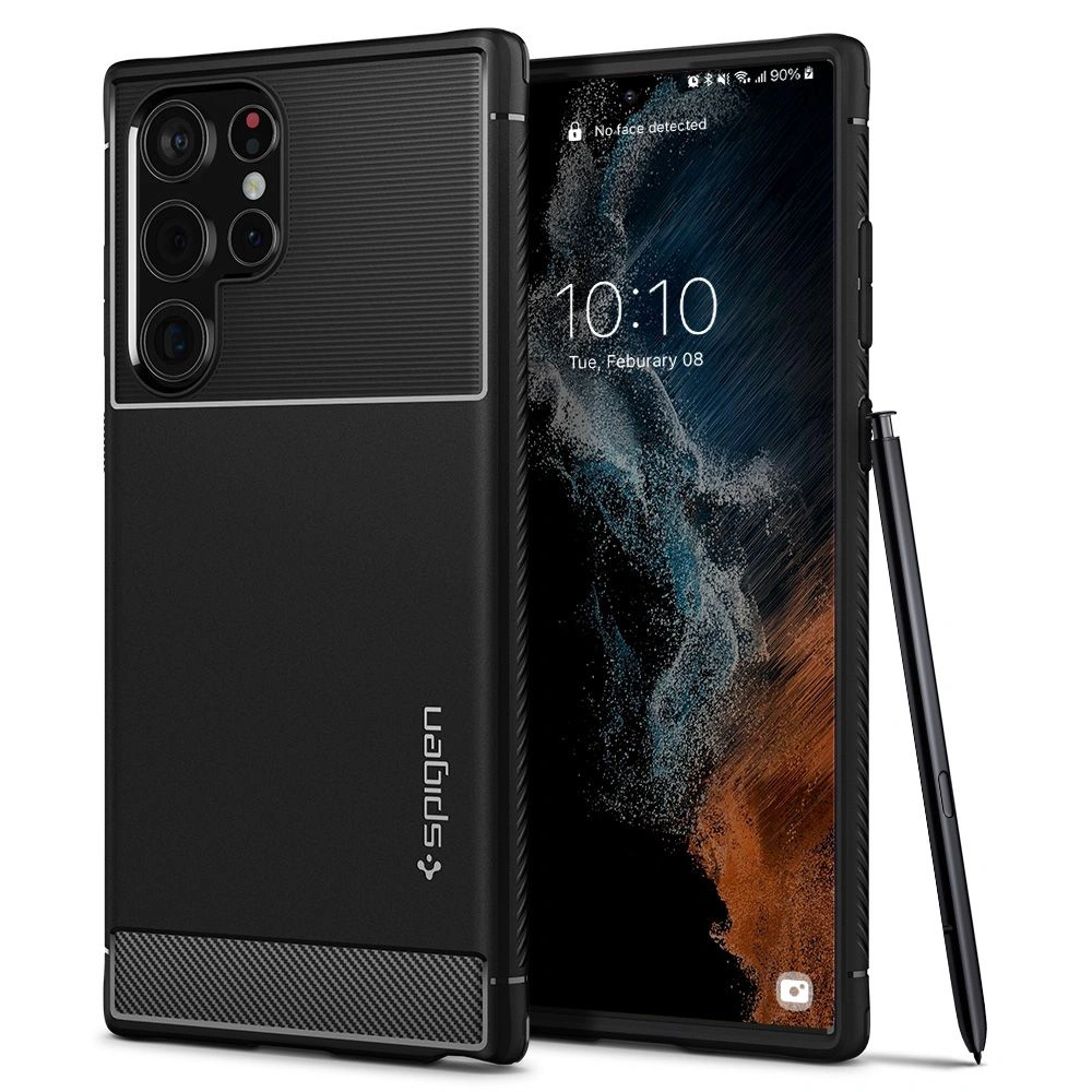 Hurtownia GSM - Etui Spigen Rugged Armor Samsung Galaxy S22 Ultra Matná černá - SPN2090BLK - {ean13} - Hurt