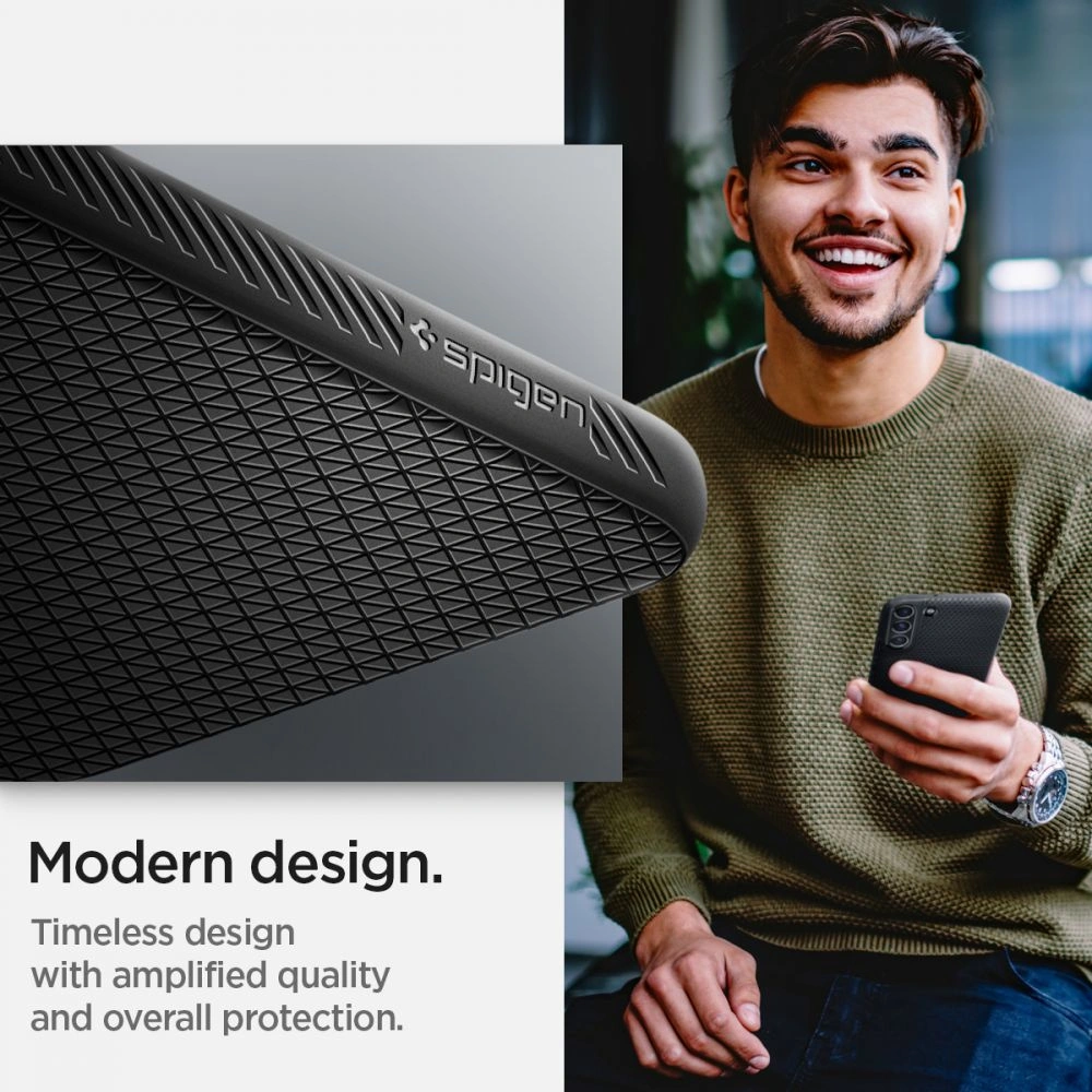 Hurtownia GSM - Etui Spigen Liquid Air Samsung Galaxy S22 Matná černá - SPN2091BLK - {ean13} - Hurt