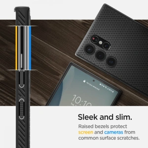 Hurtownia GSM - Etui Spigen Liquid Air Samsung Galaxy S22 Ultra Matná černá - SPN2093BLK - {ean13} - Hurt