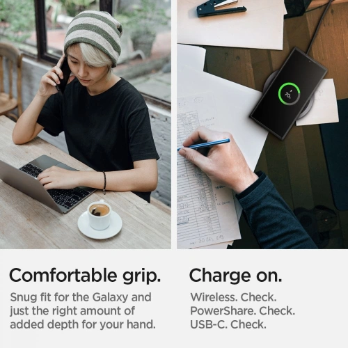 homescreen.pl - Etui Spigen Ultra Hybrid Samsung Galaxy S22 Ultra Matte Black