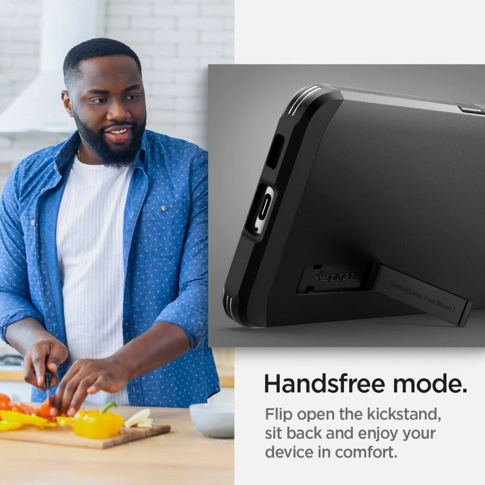 Hurtownia GSM - Etui Spigen Tough Armor Samsung Galaxy S22 Black - SPN2098BLK - {ean13} - Hurt