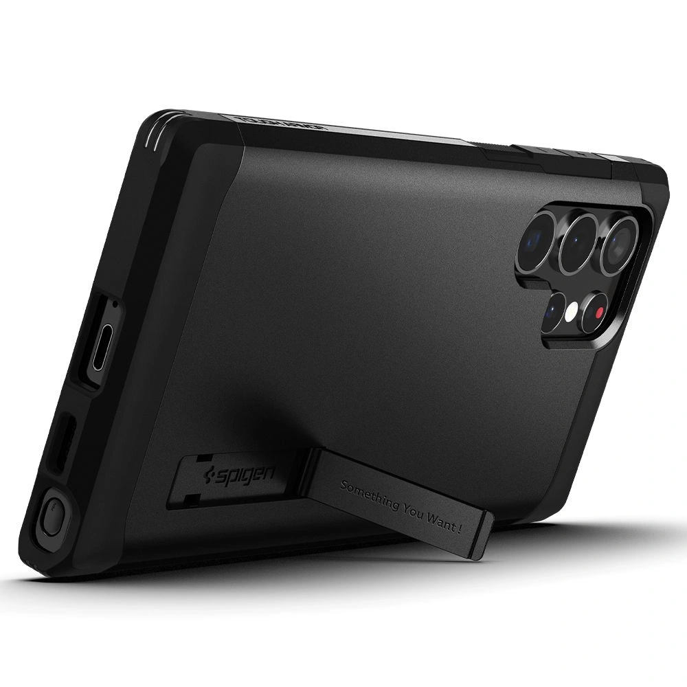 Hurtownia GSM - Etui Spigen Tough Armor Samsung Galaxy S22 Ultra Černé - SPN2100BLK - {ean13} - Hurt
