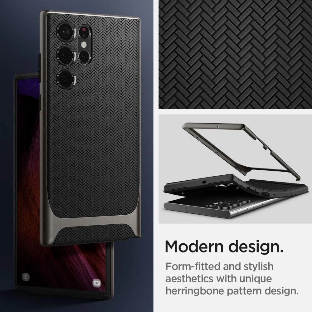 Wholesale Case Spigen Neo Hybrid Samsung Galaxy S22 Ultra Gunmetal - SPN2102GNM - {ean13} - Hurt