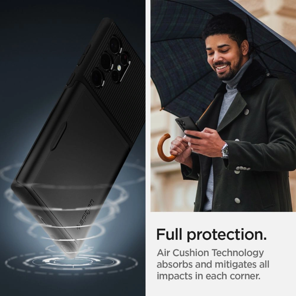 Hurtownia GSM - Etui Spigen Slim Armor CS Samsung Galaxy S22 Ultra Černá - SPN2103BLK - {ean13} - Hurt