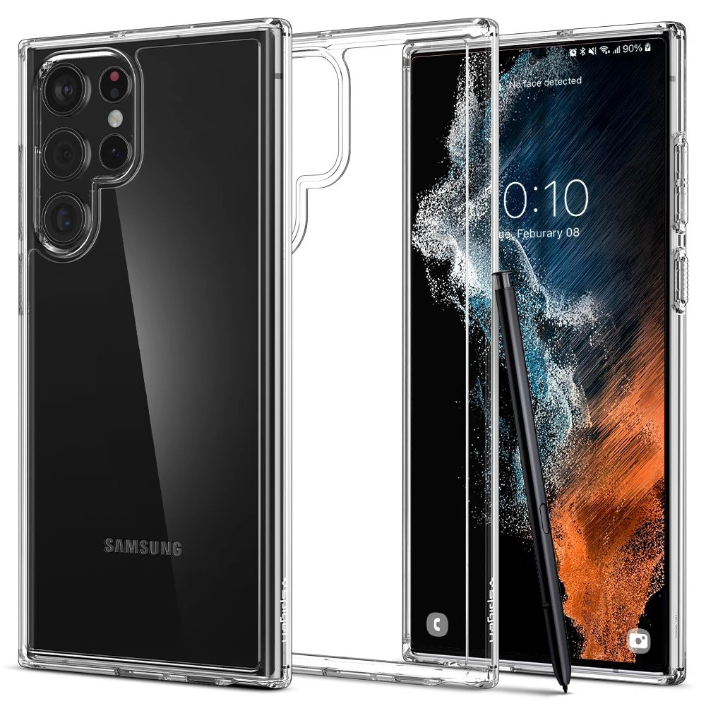 Hurtownia GSM - Etui Spigen Ultra Hybrid Samsung Galaxy S22 Ultra Crystal Clear - SPN2107CL - {ean13} - Hurt