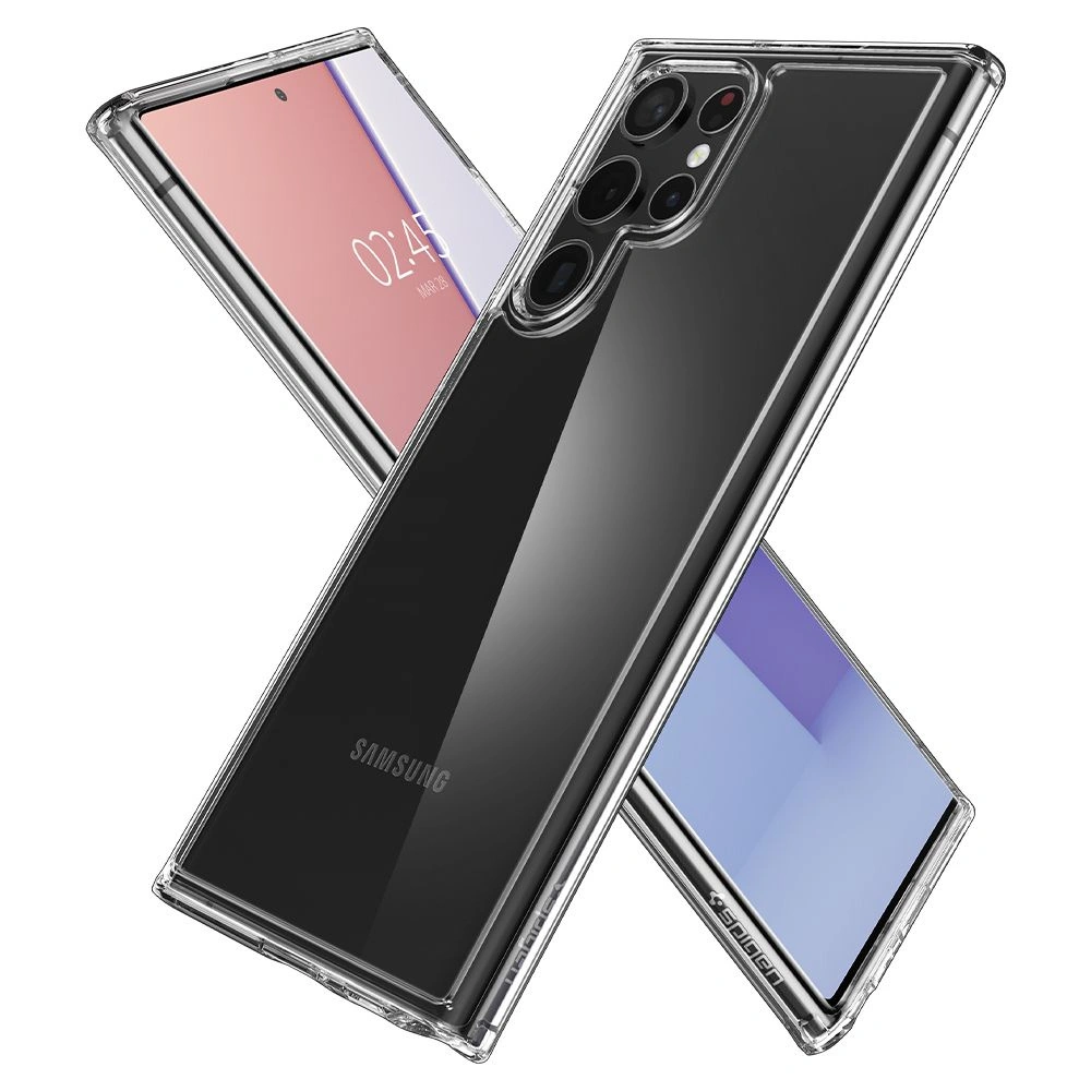 Hurtownia GSM - Etui Spigen Ultra Hybrid Samsung Galaxy S22 Ultra Crystal Clear - SPN2107CL - {ean13} - Hurt