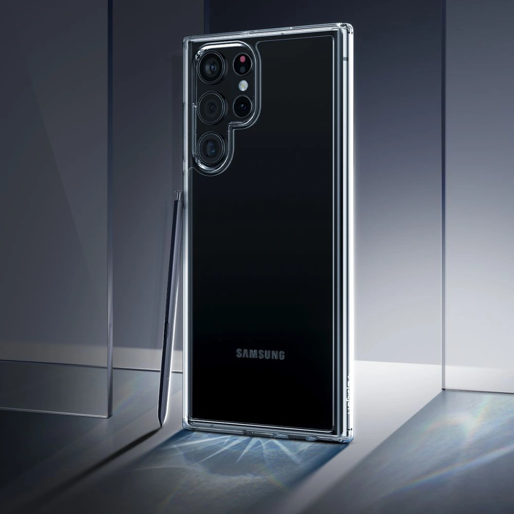 Hurtownia GSM - Etui Spigen Ultra Hybrid Samsung Galaxy S22 Ultra Crystal Clear - SPN2107CL - {ean13} - Hurt