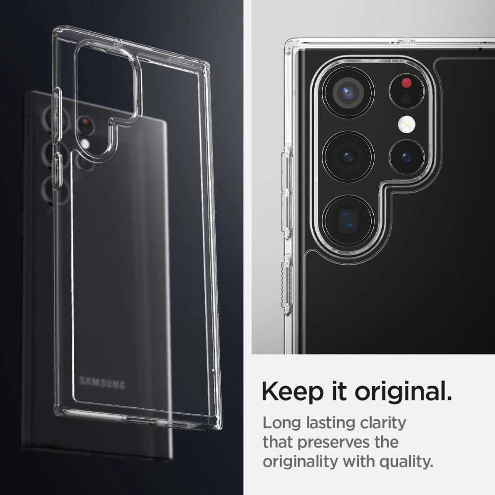 Hurtownia GSM - Etui Spigen Ultra Hybrid Samsung Galaxy S22 Ultra Crystal Clear - SPN2107CL - {ean13} - Hurt