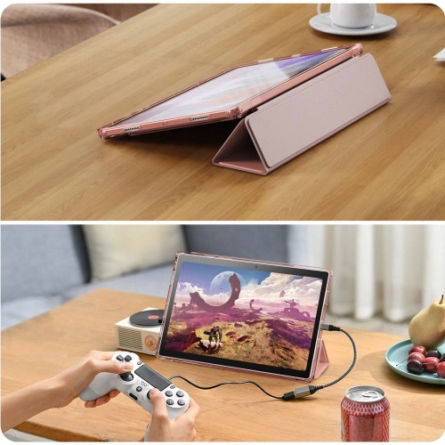 Etui Infiland Rugged Crystal Samsung Galaxy Tab A8 10.5 Rose Gold