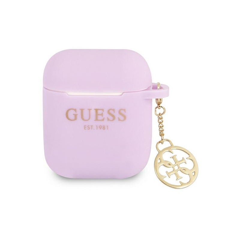 Hurtownia Guess - 3666339039271 - GUE1572PRP - Etui Guess GUA2LSC4EU Apple AirPods cover fioletowy/purple Charm Collection 4G - B2B homescreen