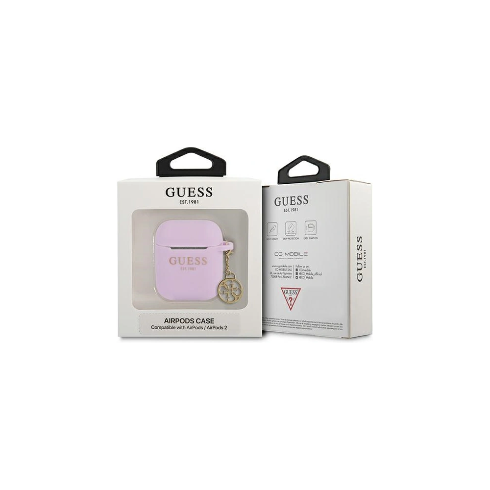 Hurtownia GSM - Etui Guess GUA2LSC4EU Apple AirPods cover fioletowy/purple Charm Collection 4G - GUE1572PRP - {ean13} - Hurt