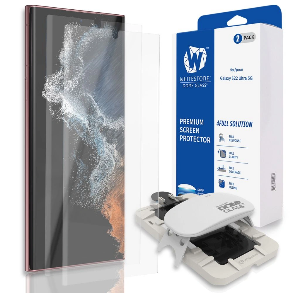 Hurtownia GSM - Zpevněné sklo s UV lepidlem Whitestone Dome Glass Samsung Galaxy S22 Ultra [2 PACK] - WSD057 - {ean13} - Hurt