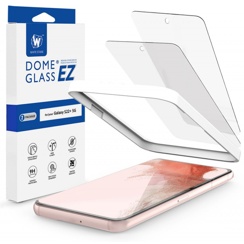 Whitestone Dome Distributor - 8809365406623 - WSD058 - Whitestone EZ Glass Samsung Galaxy S22+ Plus [2 PACK] - B2B homescreen