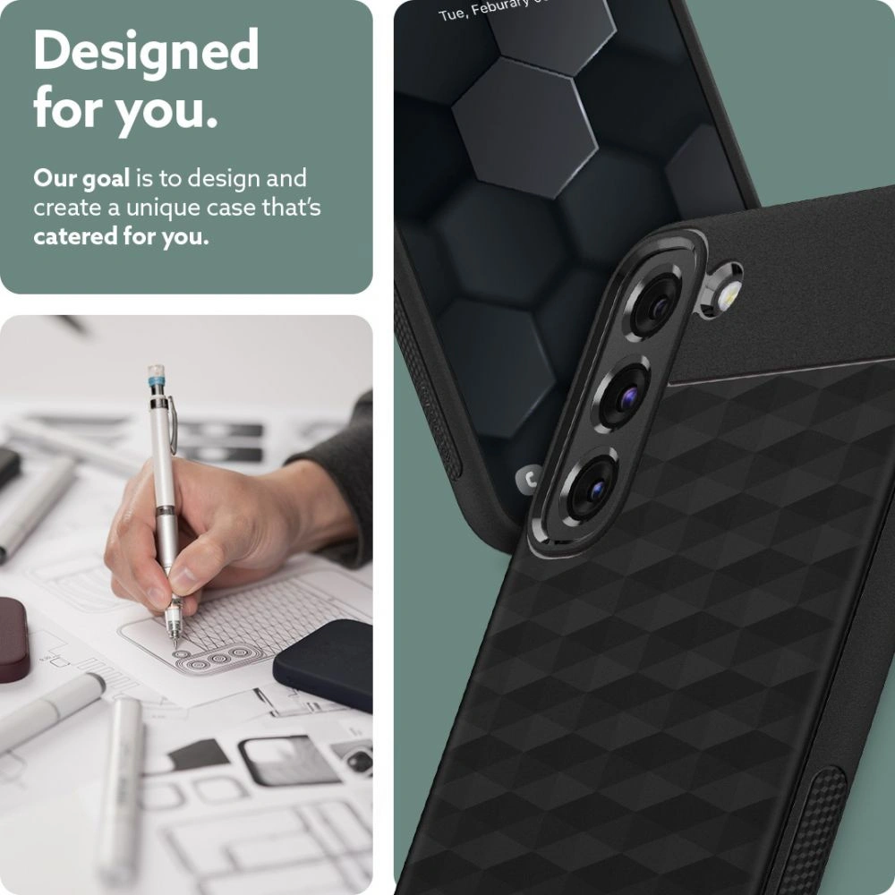 Hurtownia GSM - Etui Caseology Parallax Samsung Galaxy S22 matná černá - CSL041BLK - {ean13} - Hurt