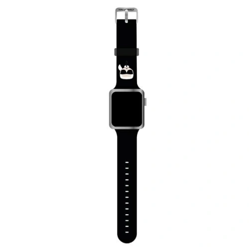 Hurtownia Karl Lagerfeld - 3666339031619 - KLD812BLK - Pasek Karl Lagerfeld KLAWLSLKK Apple Watch 4/5/6/7/SE/8/9/Ultra 44/45/49mm czarny/black strap Silicone Karl Heads - B2B homescreen