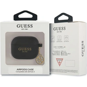 Hurtownia GSM - Case Guess GUA3LSC4EK Apple AirPods 3 Hülle schwarz/black Charm Collection - GUE1573BLK - {ean13} - Hurt