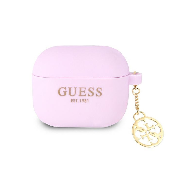 Hurtownia Guess - 3666339039295 - GUE1574PRP - Etui Guess GUA3LSC4EU Apple AirPods 3 cover fioletowy/purple Charm Collection - B2B homescreen