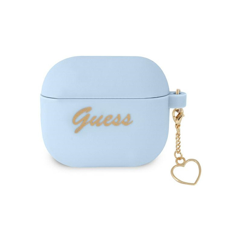 Guess GUA3LSCHSB Apple AirPods 3 cover blue Silicone Charm Collection