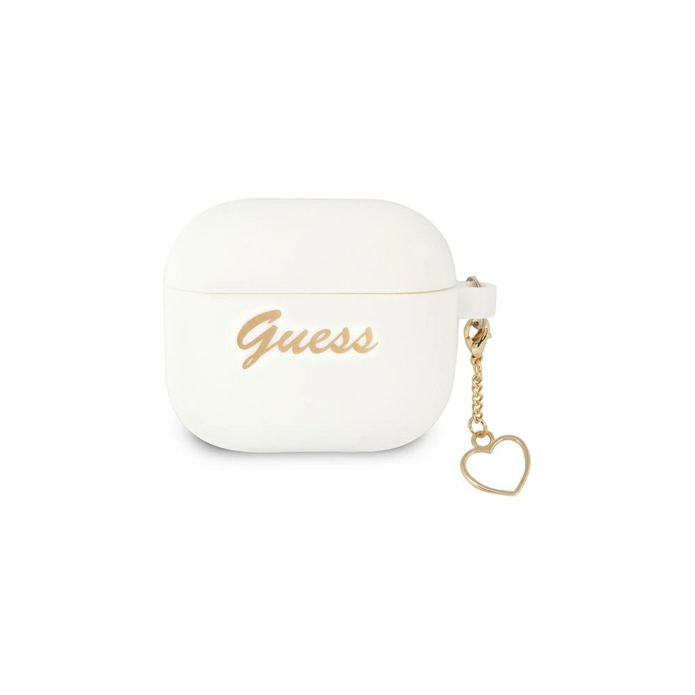 Wholesale Guess GUA3LSCHSH Apple AirPods 3 cover white Silicone Charm Collection - GUE1576WHT - {ean13} - Hurt