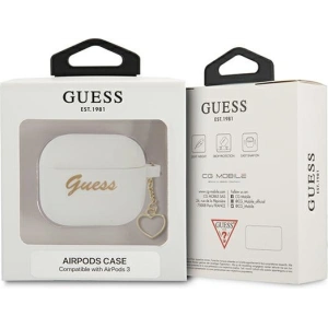 Hurtownia GSM - Etui Guess GUA3LSCHSH Apple AirPods 3 cover biały/white Silicone Charm Collection - GUE1576WHT - {ean13} - Hurt