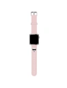 Pásek Karl Lagerfeld KLAWMSLCP Apple Watch 4/5/6/7/SE/8/9/10 40/41/42mm růžový/pink strap silikon Choupette Heads