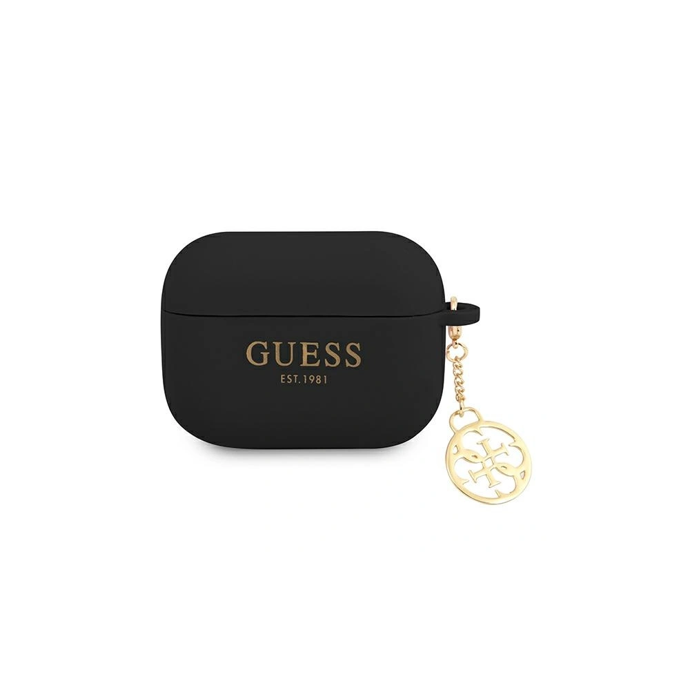 Hurtownia GSM - Etui Guess GUAPLSC4EK Apple AirPods Pro kryt černý/black Silicone Charm Collection - GUE1578BLK - {ean13} - Hurt