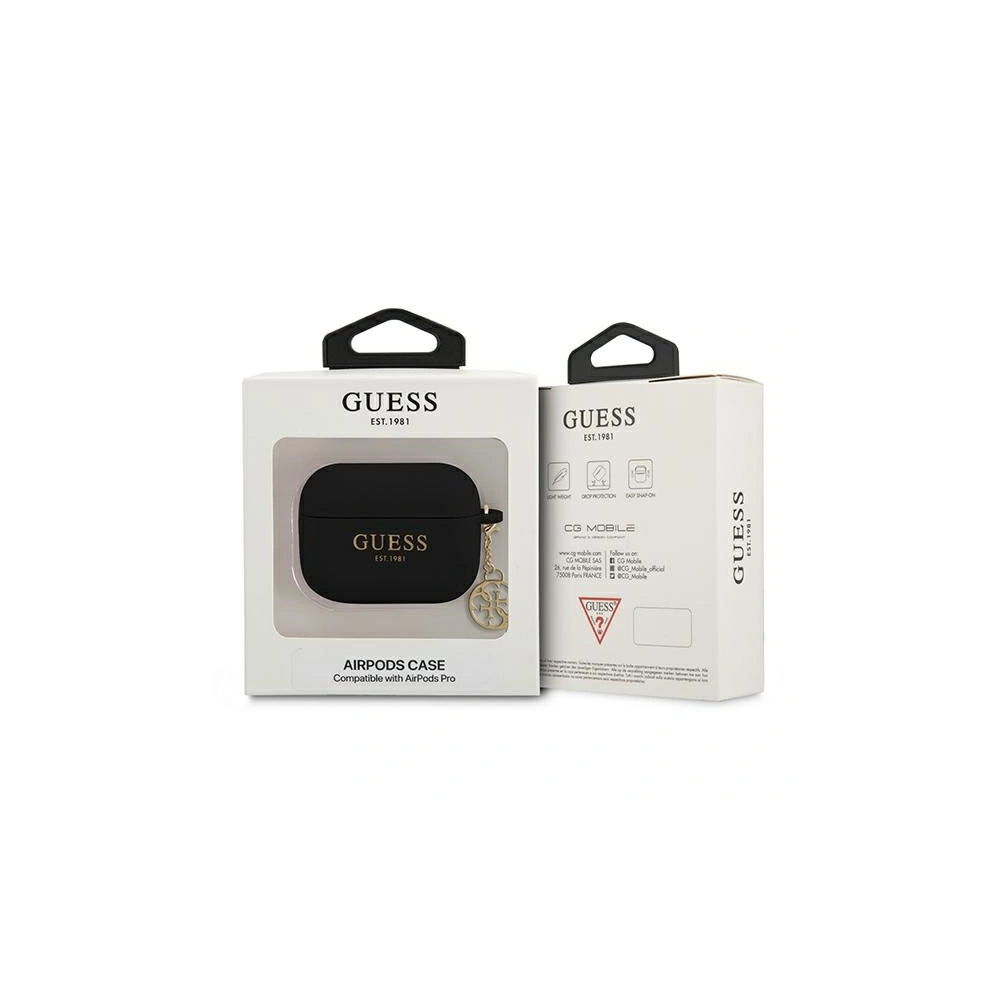 Hurtownia GSM - Etui Guess GUAPLSC4EK Apple AirPods Pro kryt černý/black Silicone Charm Collection - GUE1578BLK - {ean13} - Hurt