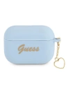 Wholesale Guess GUAPLSCHSB Apple AirPods Pro cover blue Silicone Charm Collection - GUE1580BLU - {ean13} - Hurt