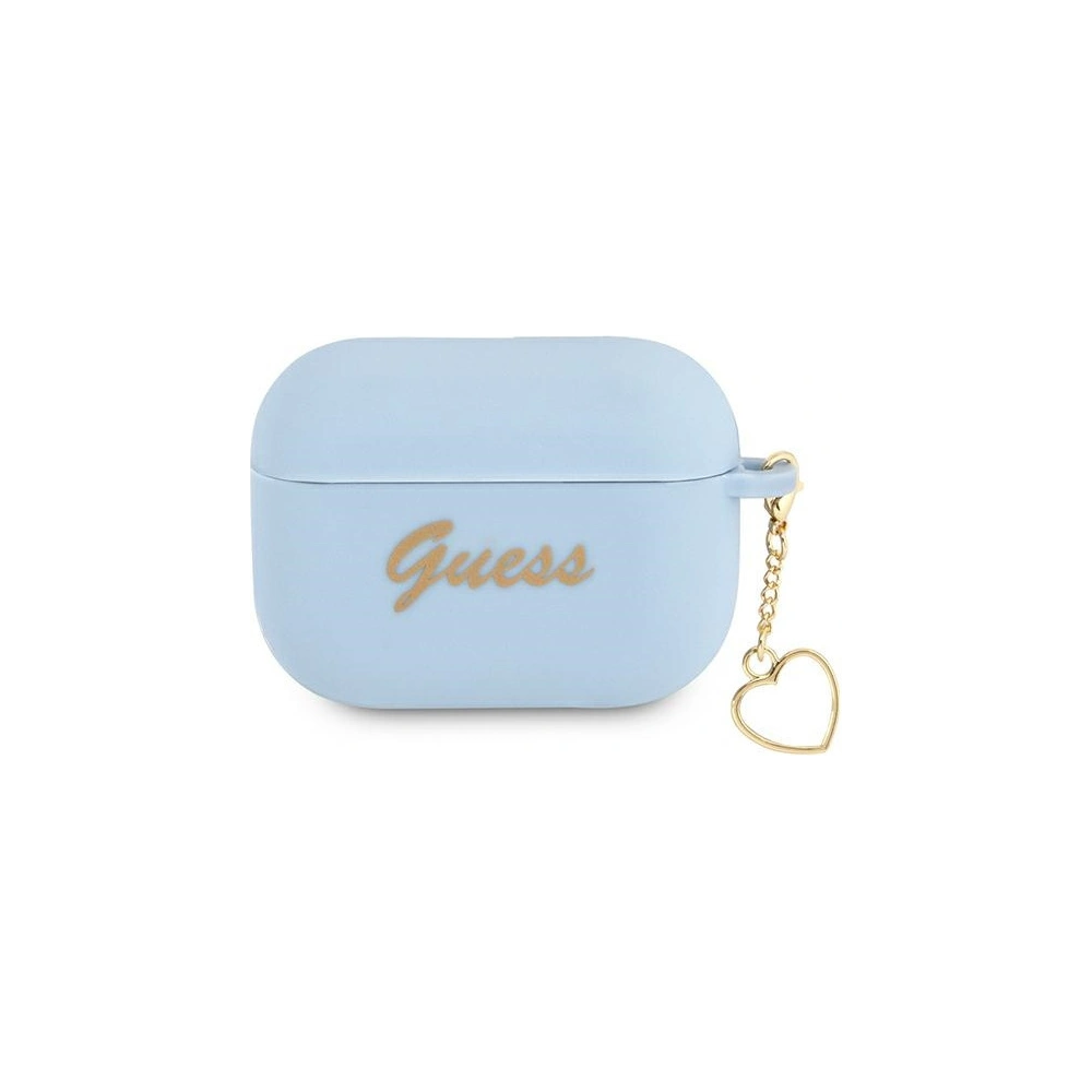 Wholesale Guess GUAPLSCHSB Apple AirPods Pro cover blue Silicone Charm Collection - GUE1580BLU - {ean13} - Hurt