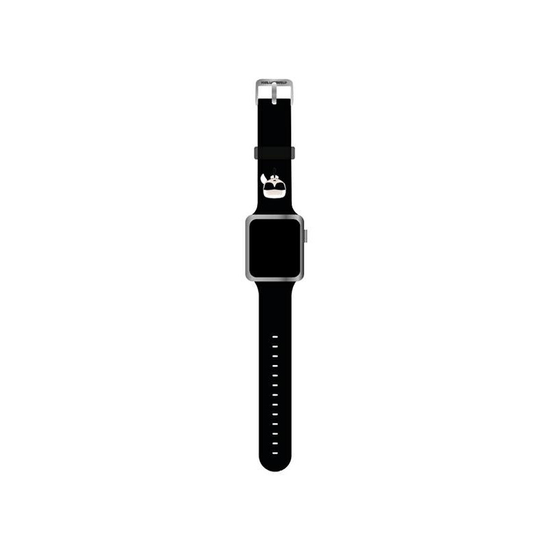 Karl Lagerfeld KLAWMSLKK Apple Watch 4/5/6/7/SE 40/41mm black strap Silicone Karl Heads