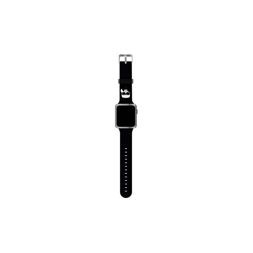Hurtownia GSM - Pasek Karl Lagerfeld KLAWMSLKK Apple Watch 4/5/6/7/SE/8/9/10 40/41/42mm černý/black strap Silicone Karl Heads - KLD821BLK - {ean13} - Hurt