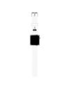 Pasek Karl Lagerfeld KLAWMSLKW Apple Watch 4/5/6/7/SE/8/9/10 40/41/42mm biały/white strap Silicone Karl Heads