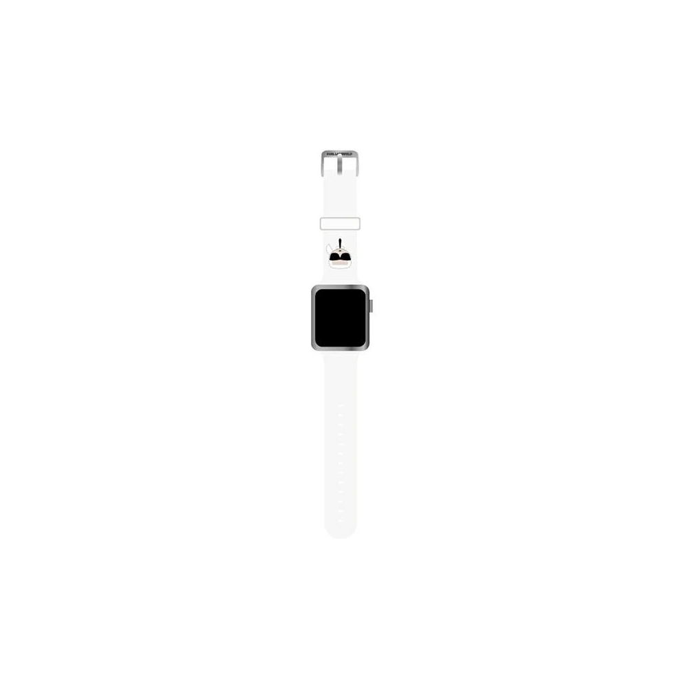 Hurtownia GSM - Pásek Karl Lagerfeld KLAWMSLKW Apple Watch 4/5/6/7/SE/8/9/10 40/41/42mm bílý/white strap silikonové Karl Heads - KLD823WHT - {ean13} - Hurt