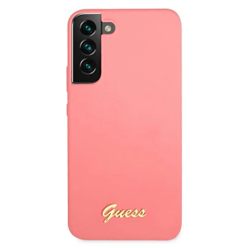 homescreen.pl - Etui Guess GUHCS22MLSLMGFU Samsung Galaxy S22+ Plus fuksja/fuchsia hardcase Silicone Script Metal Logo