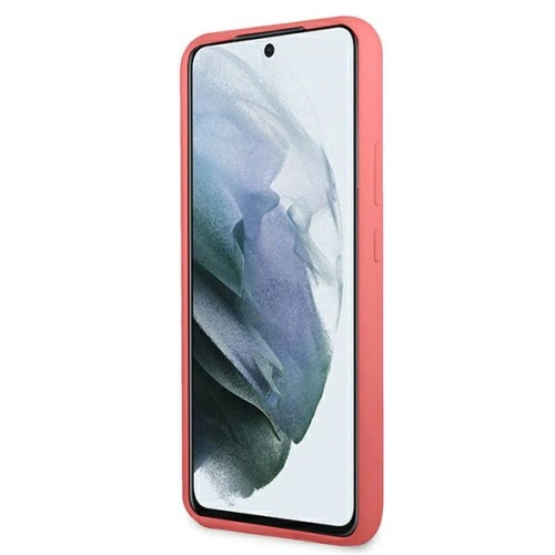 homescreen.pl - Etui Guess GUHCS22MLSLMGFU Samsung Galaxy S22+ Plus fuksja/fuchsia hardcase Silicone Script Metal Logo