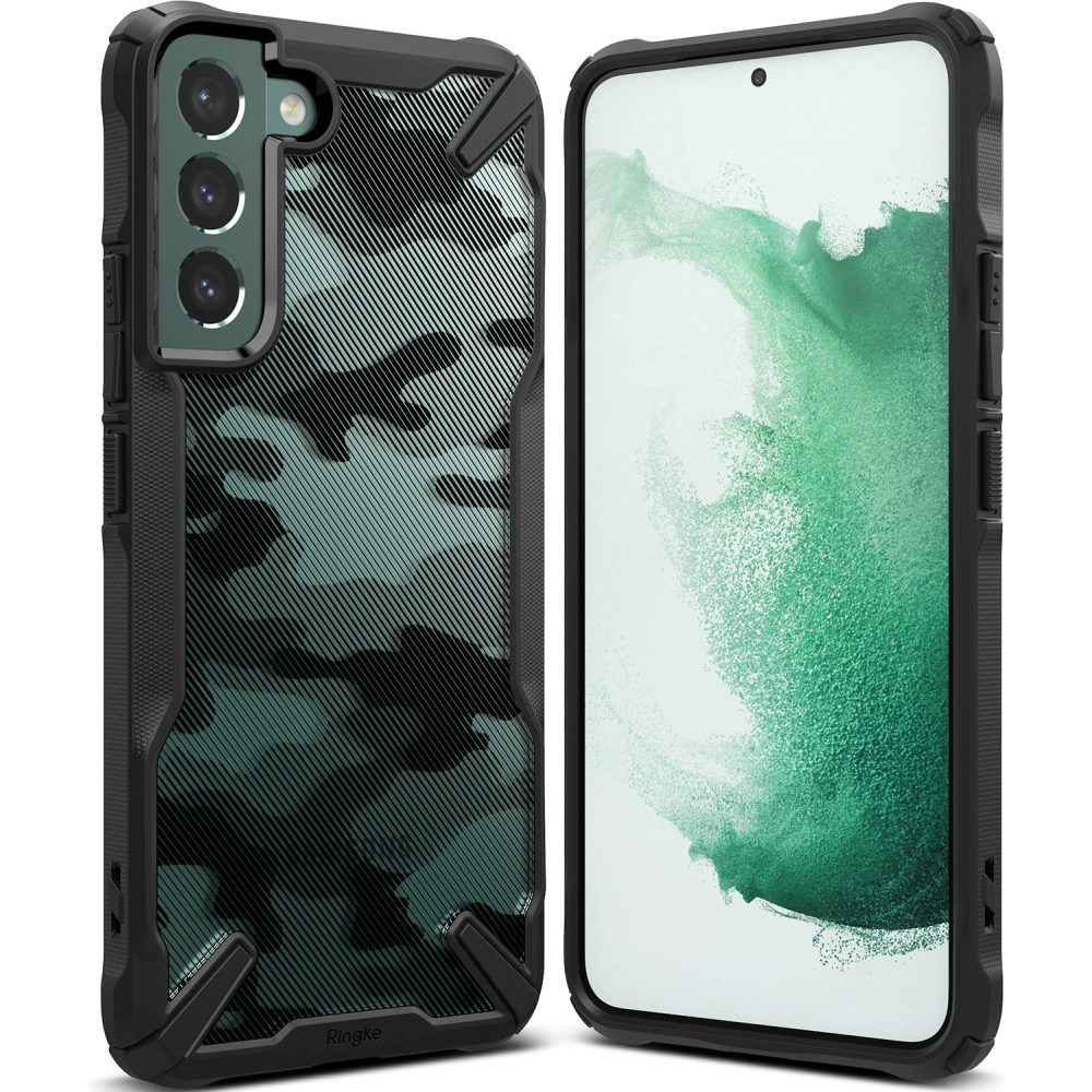Hurtownia GSM - Etui Ringke Fusion-X Design Samsung Galaxy S22+ Plus Camo (Moro) Černá - RGK1546CAM - {ean13} - Hurt