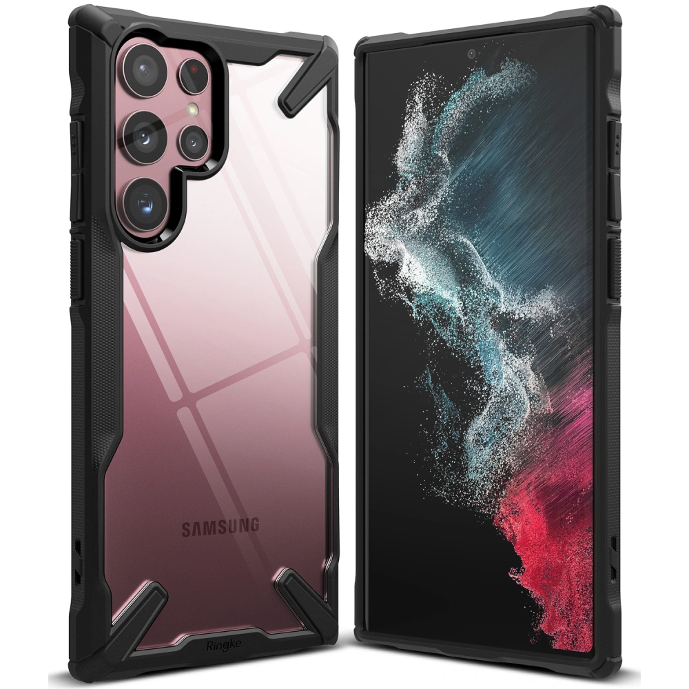 Hurtownia GSM - Etui Ringke Fusion-X Samsung Galaxy S22 Ultra Černé - RGK1540BLK - {ean13} - Hurt