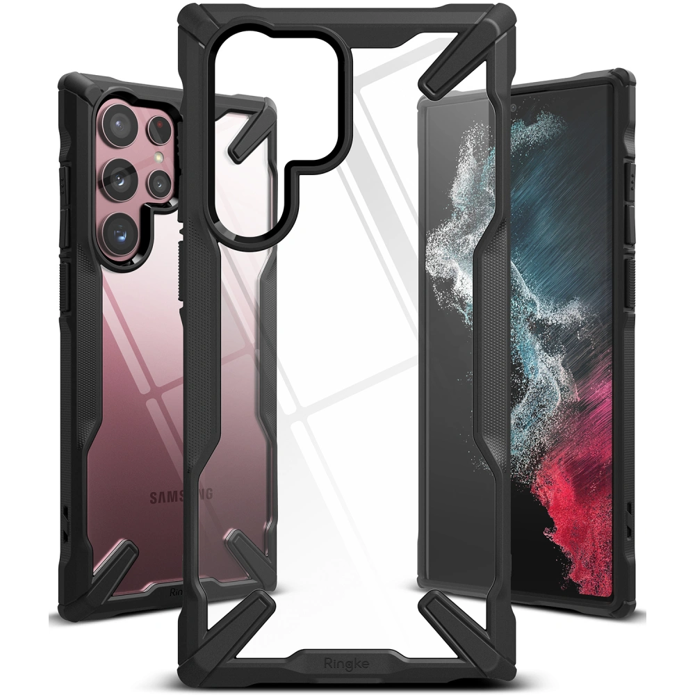 Hurtownia GSM - Etui Ringke Fusion-X Samsung Galaxy S22 Ultra Černé - RGK1540BLK - {ean13} - Hurt