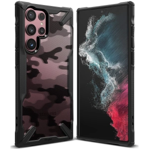 homescreen.pl - Etui Ringke Fusion-X Design Samsung Galaxy S22 Ultra Camo (Moro) Black