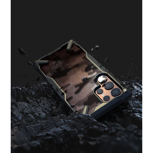 homescreen.pl - Etui Ringke Fusion-X Design Samsung Galaxy S22 Ultra Camo (Moro) Black