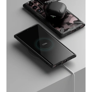 homescreen.pl - Etui Ringke Fusion-X Design Samsung Galaxy S22 Ultra Camo (Moro) Black