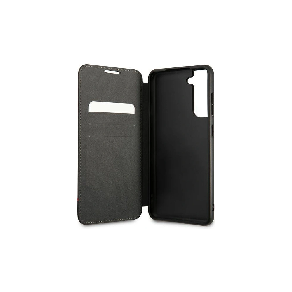Hurtownia GSM - Etui BMW BMBKS21FEPUCARTCBK Samsung Galaxy S21 FE černé/black knižní pouzdro M Collection Triangles - BMW271BLK - {ean13} - Hurt