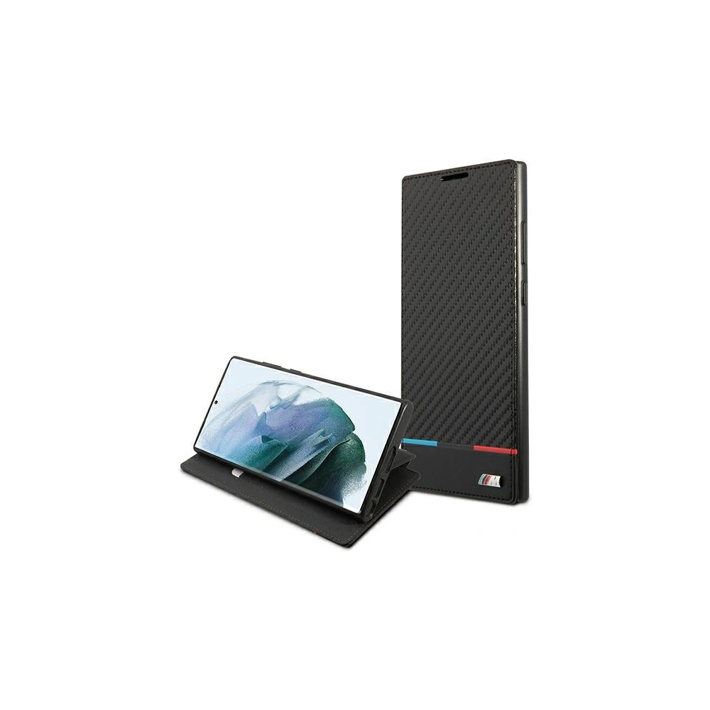 Hurtownia GSM - Etui BMW BMBKS22LPUCARTCBK Samsung Galaxy S22 Ultra černý/black bookcase M Collection Triangles - BMW272BLK - {ean13} - Hurt