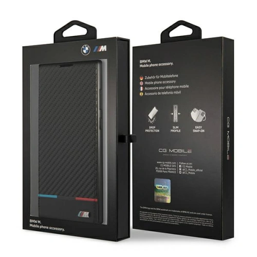 homescreen.pl - Etui BMW BMBKS22LPUCARTCBK Samsung Galaxy S22 Ultra czarny/black bookcase M Collection Triangles