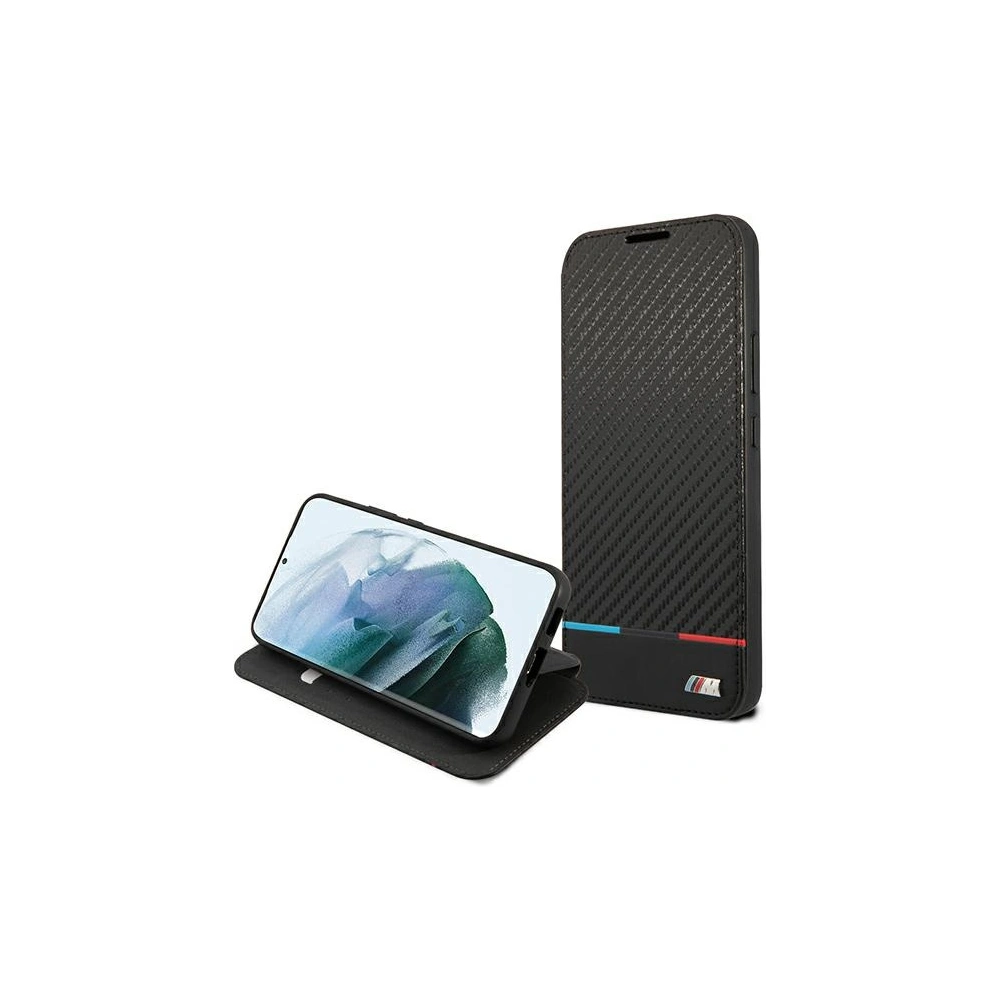 Hurtownia GSM - Etui BMW BMBKS22MPUCARTCBK Samsung Galaxy S22+ Plus černé/black bookcase M Collection Triangles - BMW273BLK - {ean13} - Hurt