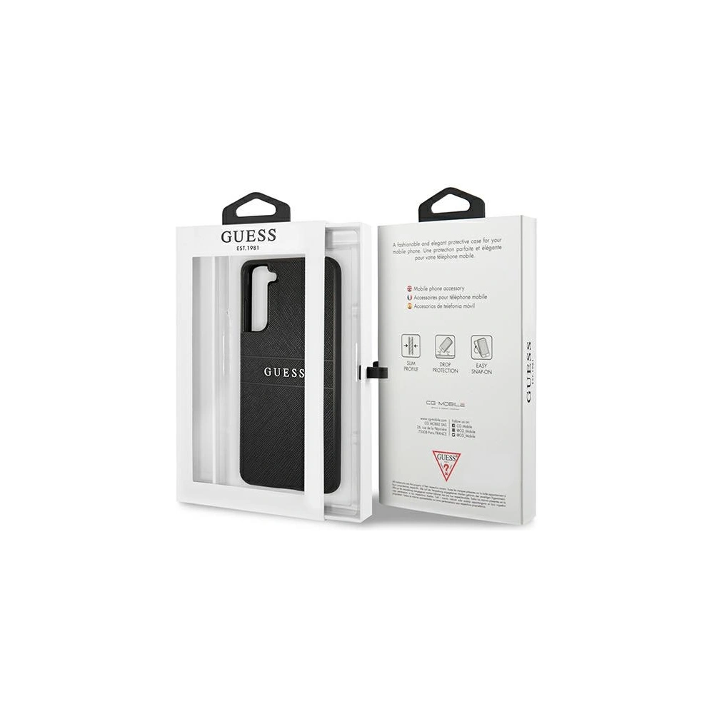 Hurtownia GSM - Etui Guess GUHCS21FPSASBBK Samsung Galaxy S21 FE černý/black Saffiano Stripe - GUE1581BLK - {ean13} - Hurt
