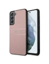 Case Guess GUHCS21FPSASBPI Samsung Galaxy S21 FE rosa/pink Saffiano Stripe